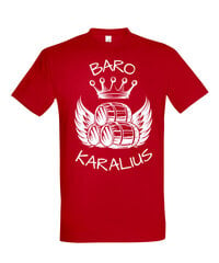 Vyriški marškinėliai Baro karalius, raudoni kaina ir informacija | Vyriški marškinėliai | pigu.lt
