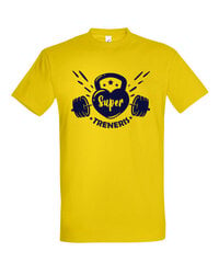 Marškinėliai vyrams Treneris, geltoni kaina ir informacija | Vyriški marškinėliai | pigu.lt