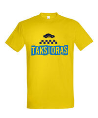 Marškinėliai vyrams Taksioras, geltoni kaina ir informacija | Vyriški marškinėliai | pigu.lt