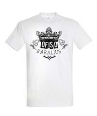Marškinėliai vyrams Ofiso karalius, balti kaina ir informacija | Vyriški marškinėliai | pigu.lt