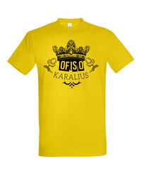 Marškinėliai vyrams Ofiso karalius, geltoni kaina ir informacija | Vyriški marškinėliai | pigu.lt
