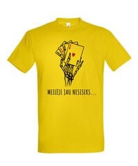 Marškinėliai vyrams Kortos, geltoni kaina ir informacija | Vyriški marškinėliai | pigu.lt