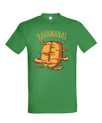 Marškinėliai vyrams Kavamanas, žali kaina ir informacija | Vyriški marškinėliai | pigu.lt