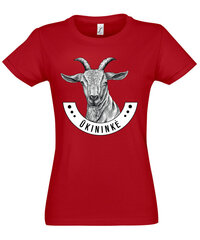 Marškinėliai moterims Ūkininkė, raudoni kaina ir informacija | Marškinėliai moterims | pigu.lt