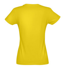 Marškinėliai moterims Per amžius, geltoni цена и информация | Футболка женская | pigu.lt
