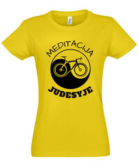 Marškinėliai moterims Meditacija, geltoni kaina ir informacija | Marškinėliai moterims | pigu.lt