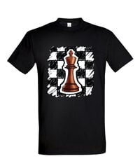 Vyriški marškinėliai Šachmata, juodi kaina ir informacija | Vyriški marškinėliai | pigu.lt