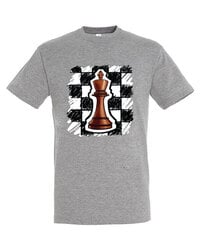 Marškinėliai vyrams Šachmatai, pilki kaina ir informacija | Vyriški marškinėliai | pigu.lt
