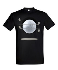 Vyriški marškinėliai Golfas, juodi цена и информация | Мужские футболки | pigu.lt