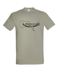 Marškinėliai vyrams Gitaristas, rudi цена и информация | Мужские футболки | pigu.lt