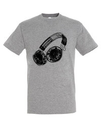 Marškinėliai vyrams DJ, pilki цена и информация | Мужские футболки | pigu.lt