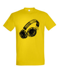 Marškinėliai vyrams DJ, geltoni цена и информация | Мужские футболки | pigu.lt