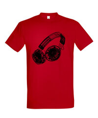 Marškinėliai vyrams DJ, raudoni цена и информация | Мужские футболки | pigu.lt