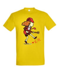 Marškinėliai vyrams AC DC, geltoni kaina ir informacija | Vyriški marškinėliai | pigu.lt