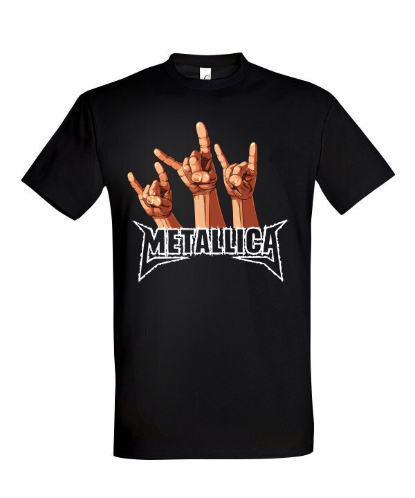 Vyriški marškinėliai Metallica, juodi kaina ir informacija | Vyriški marškinėliai | pigu.lt