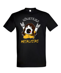 Vyriški marškinėliai Metalistas, juodi kaina ir informacija | Vyriški marškinėliai | pigu.lt