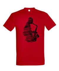 Marškinėliai vyrams Saksas, raudoni цена и информация | Мужские футболки | pigu.lt