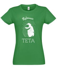 Marškinėliai moterims Teta, žali цена и информация | Футболка женская | pigu.lt