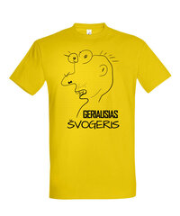 Marškinėliai vyrams Švogeris, geltoni kaina ir informacija | Vyriški marškinėliai | pigu.lt