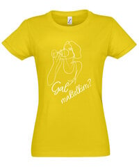 Marškinėliai moterims Maktelkim, geltoni kaina ir informacija | Marškinėliai moterims | pigu.lt