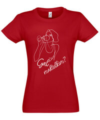 Marškinėliai moterims Maktelkim, raudoni kaina ir informacija | Marškinėliai moterims | pigu.lt