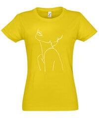 Marškinėliai moterims Siluetas, geltoni kaina ir informacija | Marškinėliai moterims | pigu.lt