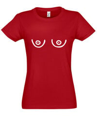 Marškinėliai moterims Persikiukai, raudoni kaina ir informacija | Marškinėliai moterims | pigu.lt