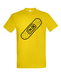 Marškinėliai vyrams I'm OK, geltoni kaina ir informacija | Vyriški marškinėliai | pigu.lt