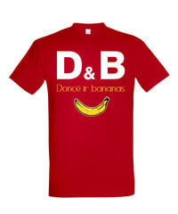 Marškinėliai vyrams Doncė ir bananas, raudoni kaina ir informacija | Vyriški marškinėliai | pigu.lt