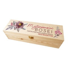 Horizontali medinė vyno dėžė Mylimiausiai bosei" цена и информация | Другие оригинальные подарки | pigu.lt