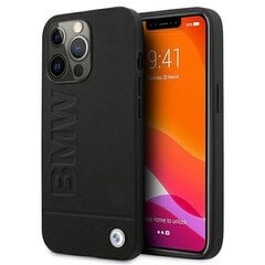 Кожаный чехол BMW Hot Stamp для iPhone 13 Pro, черный цена и информация | Чехлы для телефонов | pigu.lt