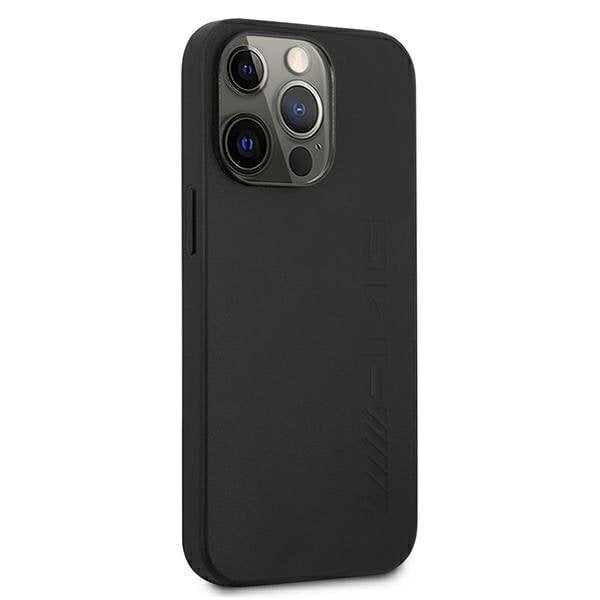 AMG AMHCP13XDOLBK Leather Back Case, skirtas Apple iPhone 13 Pro Max, juodas kaina ir informacija | Telefono dėklai | pigu.lt