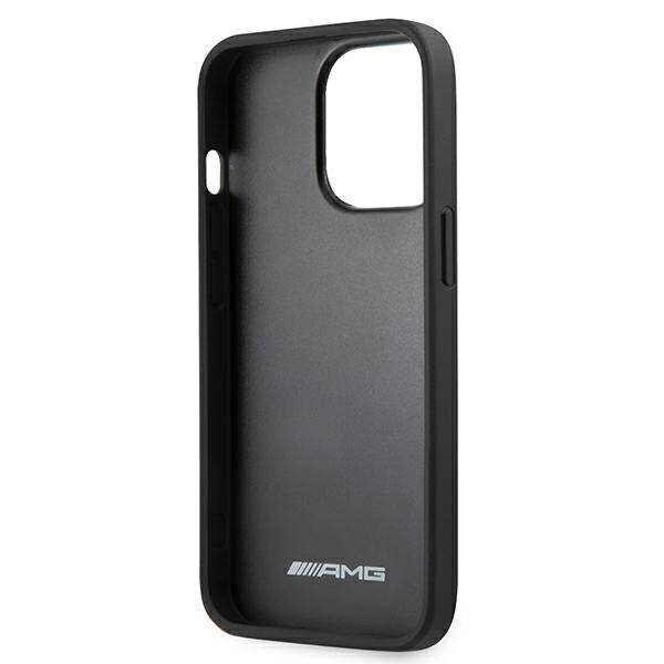 AMG AMHCP13XDOLBK Leather Back Case, skirtas Apple iPhone 13 Pro Max, juodas kaina ir informacija | Telefono dėklai | pigu.lt