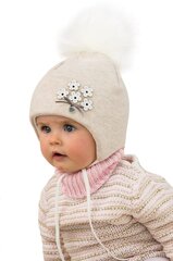 Детская зимняя шапка Marika 35450 01, бежевая, 35450*01-046 цена и информация | Шапки, перчатки, шарфы для девочек | pigu.lt