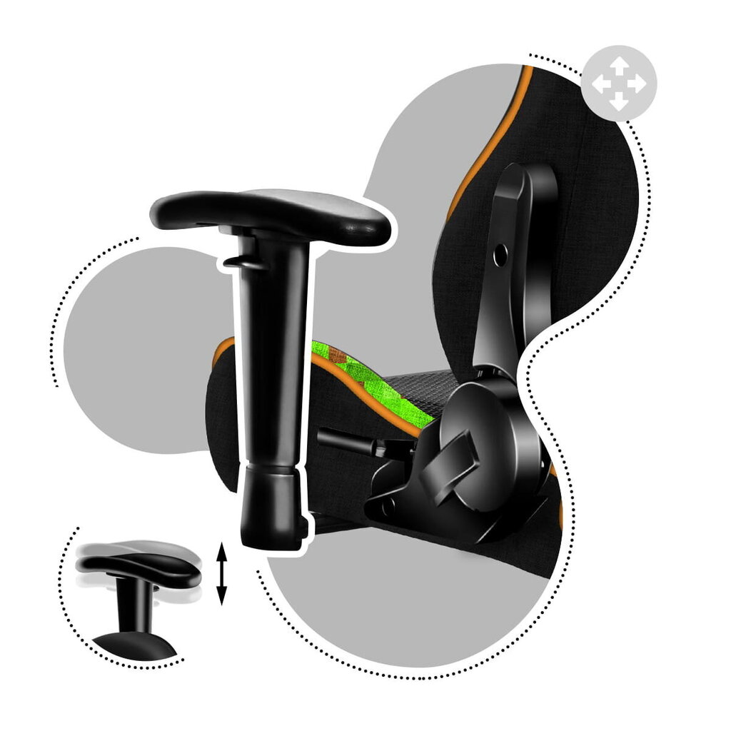 Žaidimų kėdė Huzaro Ranger 6.0 Pixel Mesh, juoda kaina ir informacija | Biuro kėdės | pigu.lt