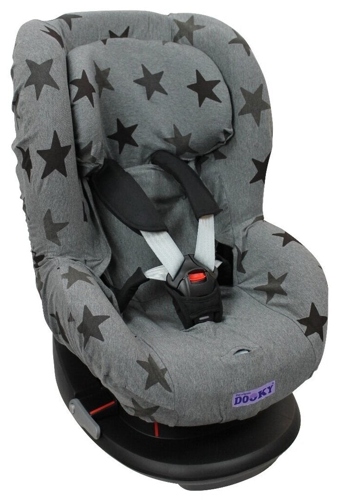 Dooky užvalkalas automobilinei kėdutei Grey Stars, 9-18 kg, grey kaina ir informacija | Autokėdučių priedai | pigu.lt