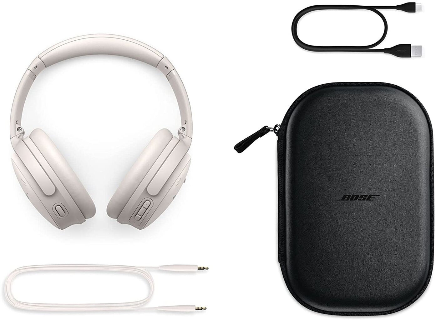 Bose QuietComfort 45 Smoke White 866724-0200 kaina ir informacija | Ausinės | pigu.lt