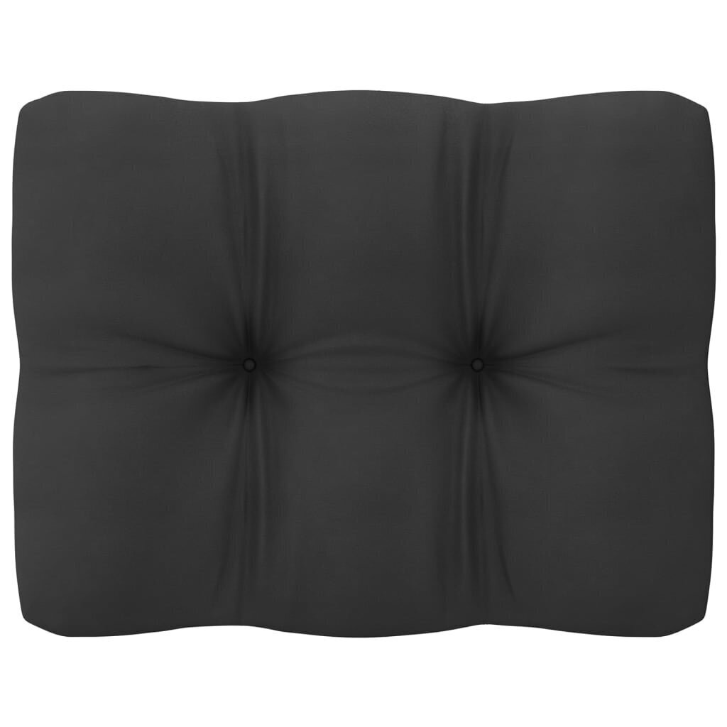 Sodo komplektas su pagalvėmis, 8 dalių, juodas цена и информация | Lauko baldų komplektai | pigu.lt