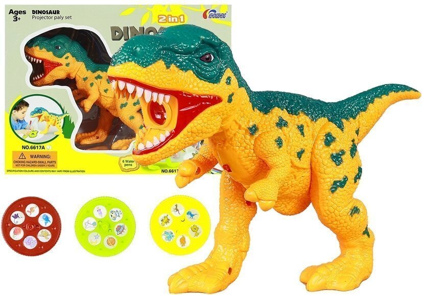 Dinozauras + žymekliai 18 paveikslų tapybai kaina ir informacija | Žaislai berniukams | pigu.lt