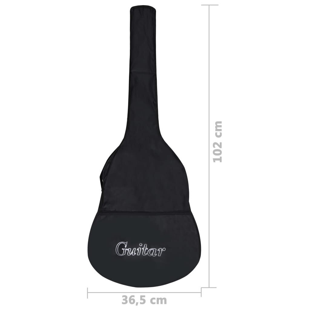 Gitaros dėklas 4/4 dydžio gitarai, juodas, 102x36.5 cm kaina ir informacija | Priedai muzikos instrumentams | pigu.lt