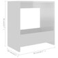 Šoninis staliukas, 50x26x50 cm, baltas цена и информация | Kavos staliukai | pigu.lt