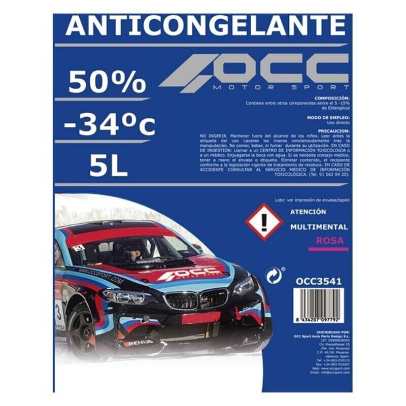 Antifrizas OCC Motorsport, 5 L kaina ir informacija | Langų ir aušinimo skysčiai | pigu.lt