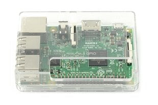 Raspberry Pi modelio 3B+/3B/2B dėklas, permatomas su GPIO prieiga kaina ir informacija | Atviro kodo elektronika | pigu.lt