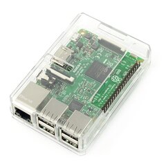 Raspberry Pi modelio 3B+/3B/2B dėklas, permatomas su GPIO prieiga kaina ir informacija | Atviro kodo elektronika | pigu.lt