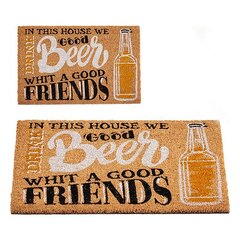 Beer & Friends durų kilimėlis, 40 x 2 x 60 cm kaina ir informacija | Durų kilimėliai | pigu.lt