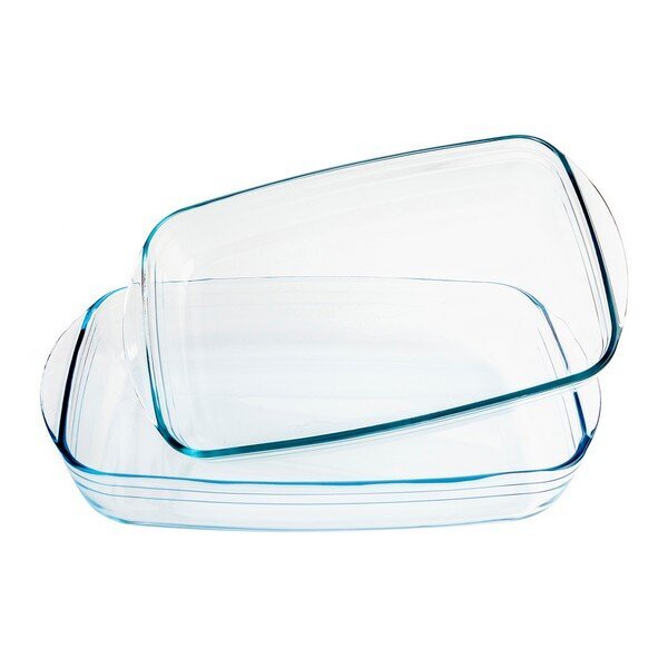 Orkaitės patiekalų rinkinys Pyrex Classic Skaidrus Borosilikatinis stiklas (2 pcs) цена и информация | Kepimo indai, popierius, formos | pigu.lt