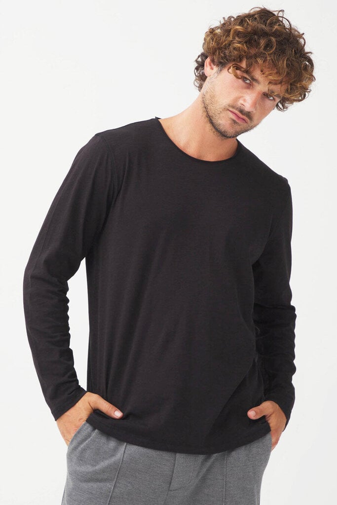 Marškinėliai vyrams XINT 501776SIYAH, juodi цена и информация | Vyriški marškinėliai | pigu.lt