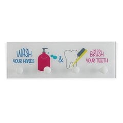Bigbuy Home rankšluosčių kabykla Wash&Brush kaina ir informacija | Vonios kambario aksesuarai | pigu.lt