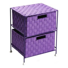 Komoda Bigbuy Home, 29x35x44cm, violetinė kaina ir informacija | Daiktadėžės | pigu.lt