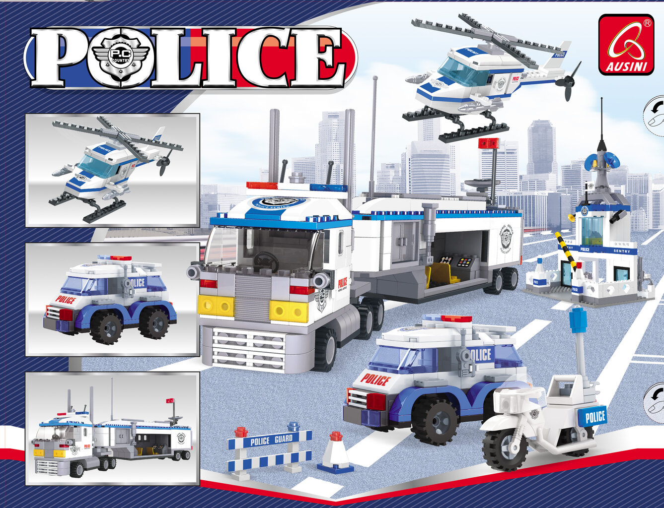 Policijos komplektas Ausini Police kaina ir informacija | Konstruktoriai ir kaladėlės | pigu.lt